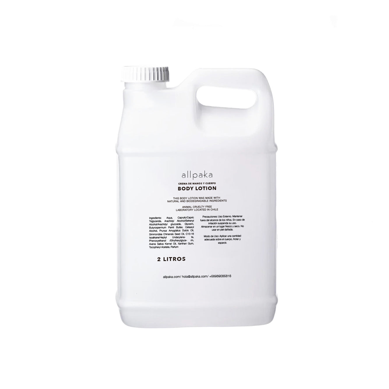 Crema corporal natural allpaka bidon 2 litros